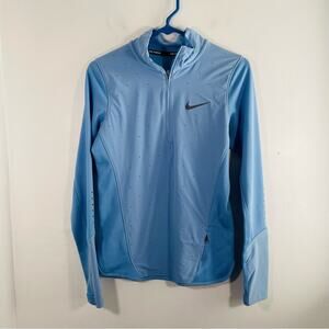 Nike Women's AeroReact Hybrid Half Zip Running Jacket Blue Size XS